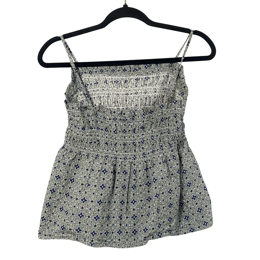 Boden Blue Green Babydoll Tank Top 10 Cottagecore Preppy Y2K Beach Vacation Cute